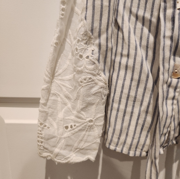 Zara TRF collection blue and white striped summer dress - Picture 4 of 4